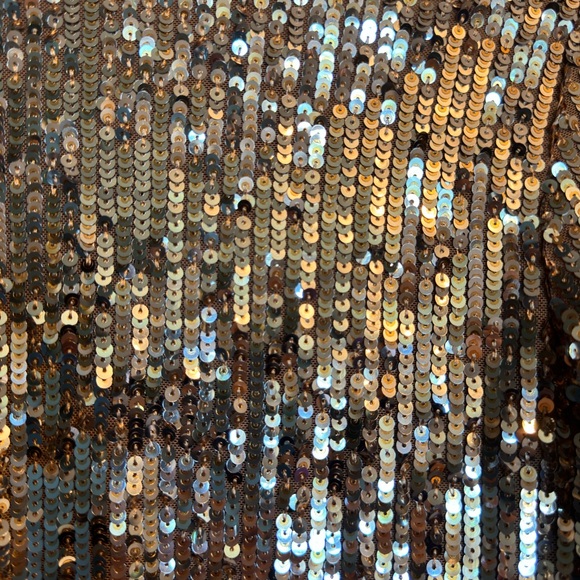 XXS Sequin Romper Dynamite Rose Gold - Picture 3 of 5